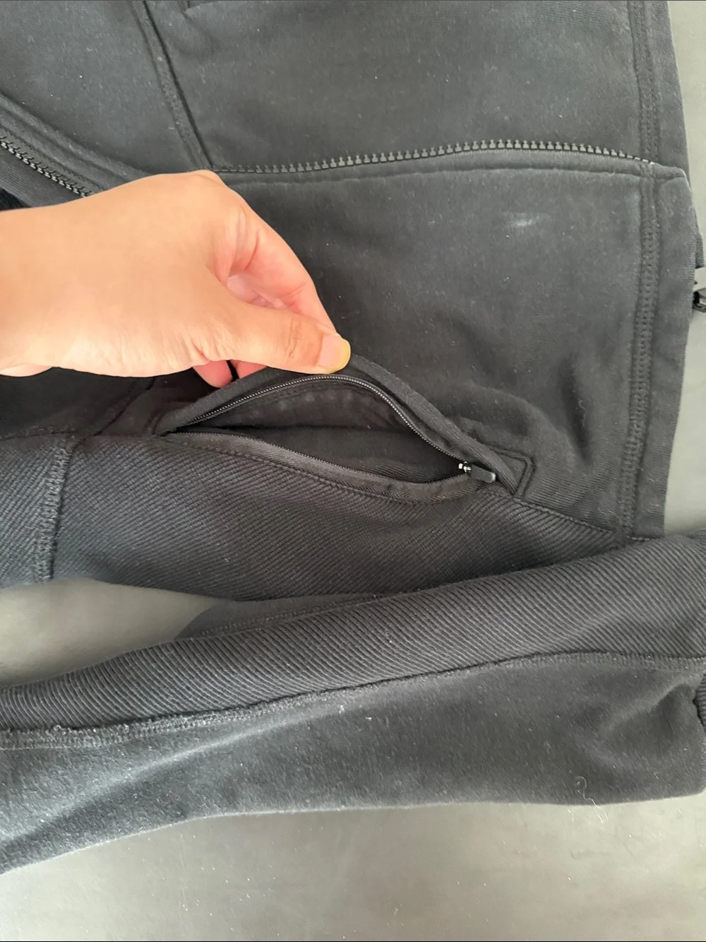 Alo Black Zip-Up Hoodie